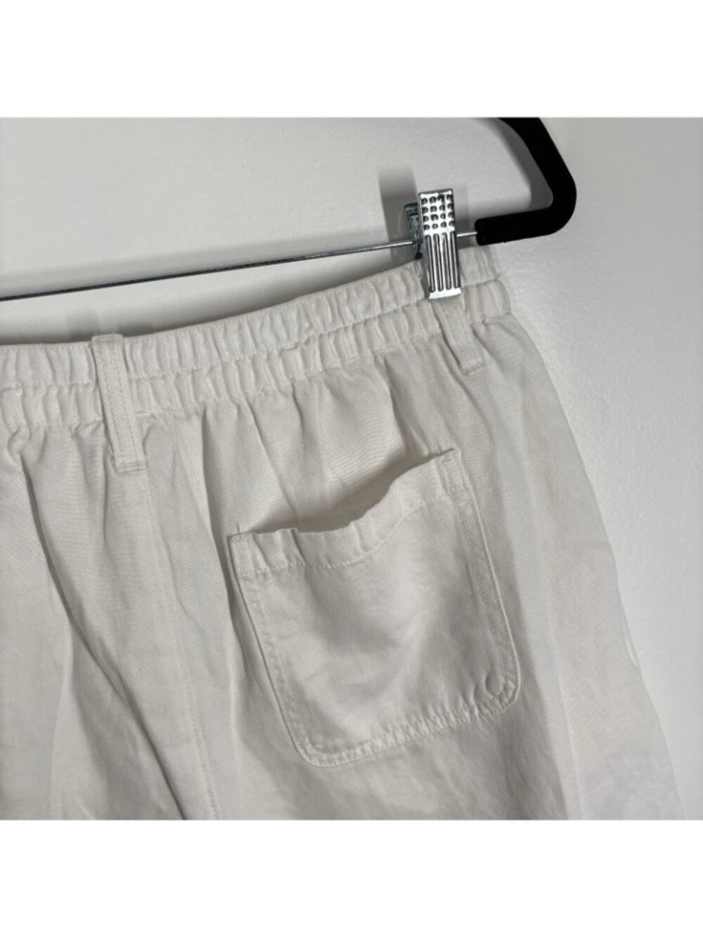 Aerie Women S White Linen Blend Casual High Rise Cutoff Utility Adventure Shorts - Picture 7 of 10